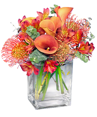 BURNT SIENNA FLOWER ARRANGEMENT